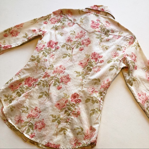 Lucky Brand Floral Western Blouse Top - Picture 5 of 7